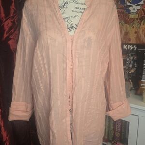 Maurices Light Peach Cotton Blouse